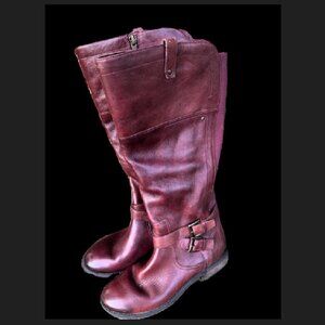 Ladies 'Marc Fisher' Brown Riding Boot Size 9.5 W Preowned